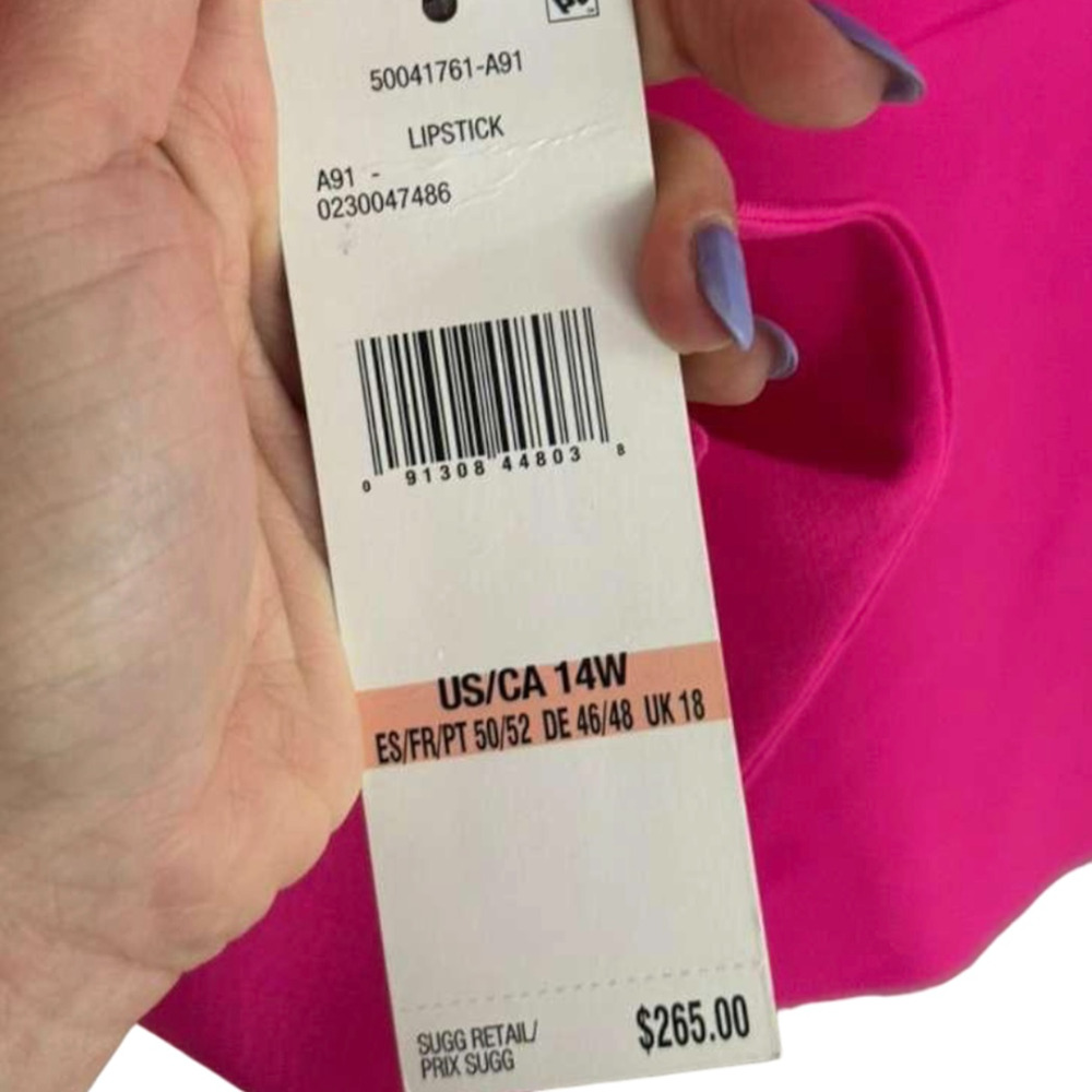 Le Suit 2 Piece Skirt Suit Set Pink Fuchsia Blazer Jacket Pencil Skirt 14W NWT - Picture 12 of 13